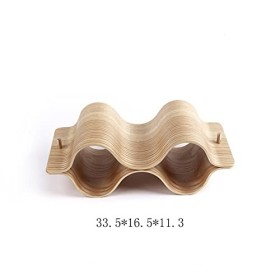 DADHI Casier à vin ondulé en Bois, Stockage de vin sur comptoir, Cave à vin, Garde-Manger, Armoire familiale 