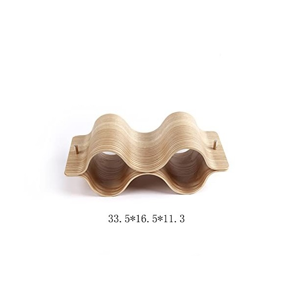 DADHI Casier à vin ondulé en Bois, Stockage de vin sur comptoir, Cave à vin, Garde-Manger, Armoire familiale 