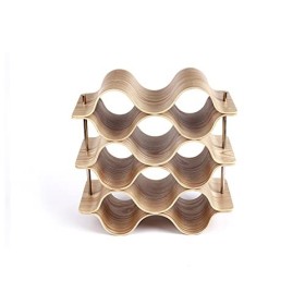 DADHI Casier à vin ondulé en Bois, Stockage de vin sur comptoir, Cave à vin, Garde-Manger, Armoire familiale 