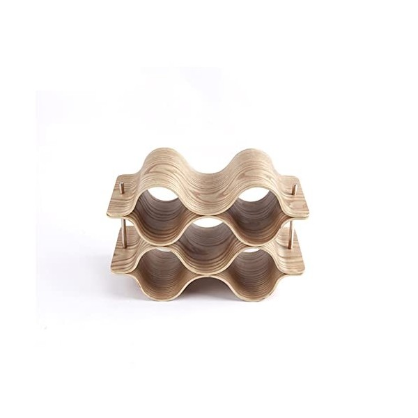 DADHI Casier à vin ondulé en Bois, Stockage de vin sur comptoir, Cave à vin, Garde-Manger, Armoire familiale 