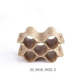 DADHI Casier à vin ondulé en Bois, Stockage de vin sur comptoir, Cave à vin, Garde-Manger, Armoire familiale 