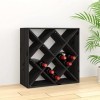 FAMIROSA Armoire à vin Noir 62x25x62 cm Bois de pin Massif 10.2KG 