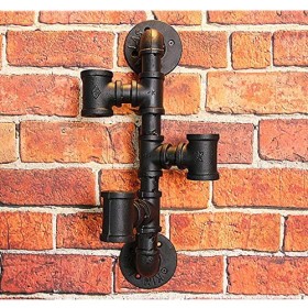 ANSNOW Casier À Vin Vintage Industriel Mural avec Cadre en Verre À Vin, Présentoir À Vin en Fer, Support de Décoration de Bar