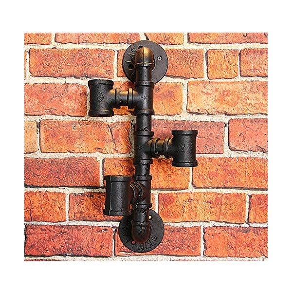 ANSNOW Casier À Vin Vintage Industriel Mural avec Cadre en Verre À Vin, Présentoir À Vin en Fer, Support de Décoration de Bar