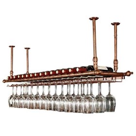 Casier à vin Casier à vin au Plafond Casiers à vin, Porte-Verre à vin Suspendu, Porte-Bouteille de vin Vintage, Porte-vin Mur