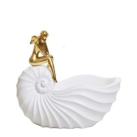 Casier à vin Conque sur Pied, Porte-Bouteille de vin de beauté, Support à vin en résine élégant, décoration darmoire à vin p