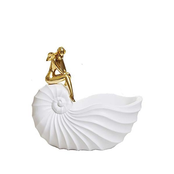 Casier à vin Conque sur Pied, Porte-Bouteille de vin de beauté, Support à vin en résine élégant, décoration darmoire à vin p