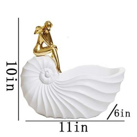 Casier à vin Conque sur Pied, Porte-Bouteille de vin de beauté, Support à vin en résine élégant, décoration darmoire à vin p