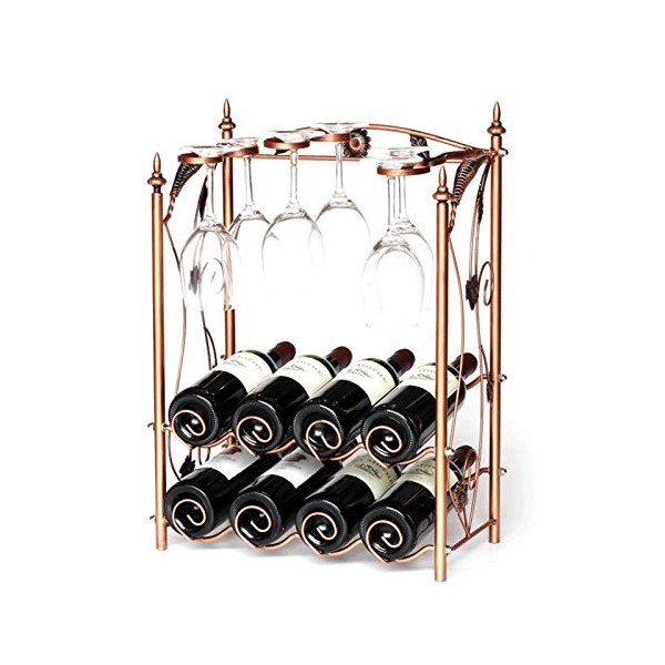 Casier à vin sur pied Casier à vin sur pied en verre inversé pour comptoir, support à vin pour le stockage du vin, pour cuisi