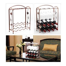 Casier à vin sur pied Casier à vin sur pied en verre inversé pour comptoir, support à vin pour le stockage du vin, pour cuisi
