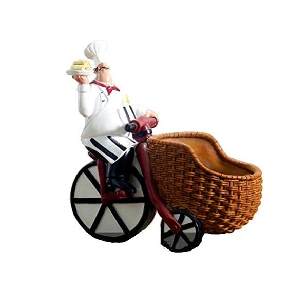 Casier à vin de Chef européen, Artisanat en résine, décorations de Restaurant Occidental pour la Maison, Ornements de Cuisine