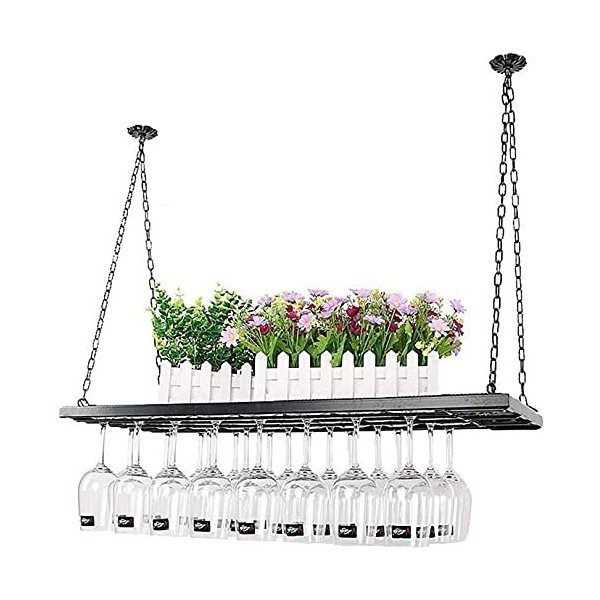 ANSNOW Étagère À Vin Casier À Verre À Vin Barre Européenne Casier À Vin en Verre Suspendu Casier À Vin À lenvers Casier À Vi