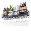 Casier à Vin, Étagère à vin Murale Grille créative en Fer métallique Porte-Bouteille de vin Suspendu Grande étagère en Verre 