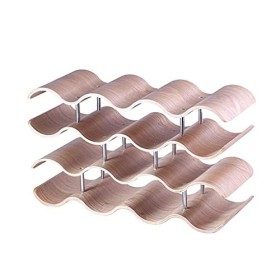 Casier à Vin, Casier à vin de Raisin en Bois Massif Bar dhôtel Décoration de casier à vin ondulé Porte-Bouteille de vin euro