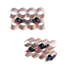 Casier à Vin, Casier à vin de Raisin en Bois Massif Bar dhôtel Décoration de casier à vin ondulé Porte-Bouteille de vin euro