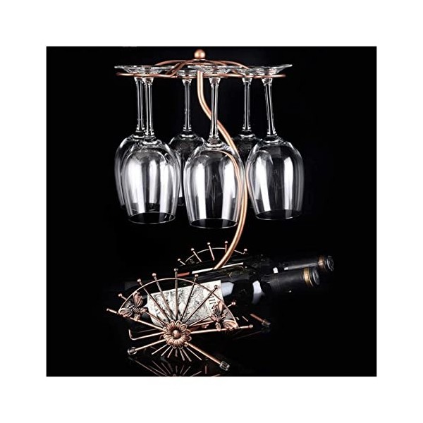 Casier à vin Casier à vin Ornements en forme déventail Porte-verre à vin à lenvers Porte-verre à vin de style européen Cham