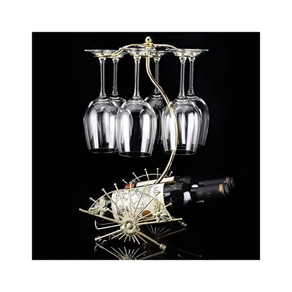 Casier à vin Casier à vin Ornements en forme déventail Porte-verre à vin à lenvers Porte-verre à vin de style européen Cham