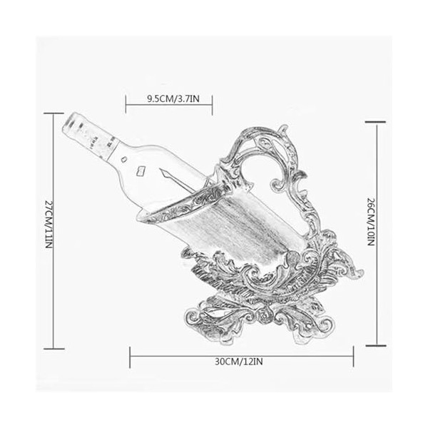 MOOWI Casier à vin Rouge de Luxe Vintage, Ornements créatifs for Salon, Armoire à vin de Maison, décorations Classiques