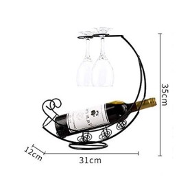 Casier à vin Mural en métal, décoration de casier à vin européen créatif Porte-gobelet à vin Rouge à lenvers casier à gobele