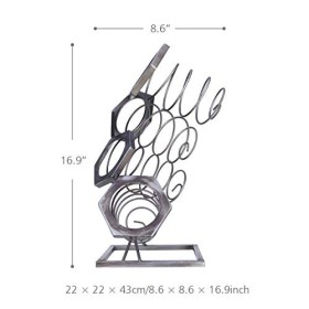 Casier à vin Bouteilles de casier à vin géométrique Art Moderne décoration Support de Bouteille de vin Robuste Fer Artisanat 