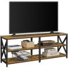 Yaheetech Meuble TV Banc TV Meuble de Rangement en Bois pour TV jusquà 70 Pouces avec 3 Étagères, pour Salon Chambre, Indust