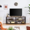 Yaheetech Meuble TV Banc TV Meuble de Rangement en Bois pour TV jusquà 70 Pouces avec 3 Étagères, pour Salon Chambre, Indust