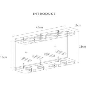 Casier À Vin, Armoire À Vin Mural Porte-Verre Casier À Vin Créatif Restaurant Tenture Murale Salon Étagère Murale