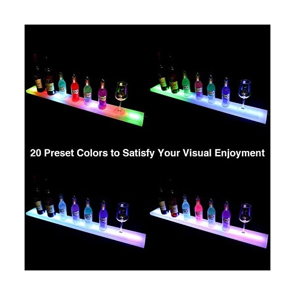 MaGiLL Présentoir de Bouteille de vin 1 étape a mené Le Support éclairé de présentoir de Bouteille dalcool, étagères éclairé