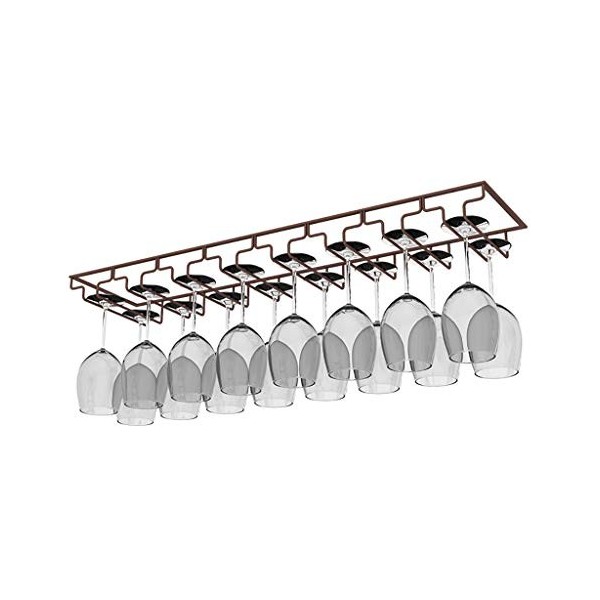 Qunine Armoires à vin Porte-verre à vin cadre de gobelet à lenvers Porte-verre à vin Suspension darmoire à vin murale Plusi