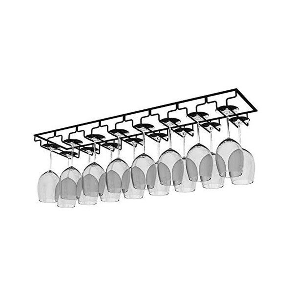 Qunine Armoires à vin Porte-verre à vin cadre de gobelet à lenvers Porte-verre à vin Suspension darmoire à vin murale Plusi