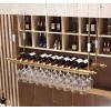 Casier à vin, casier à vin de Plafond, Porte-Bouteille de vin Mural à Hauteur réglable, Support de Verre à vin en Fer métalli
