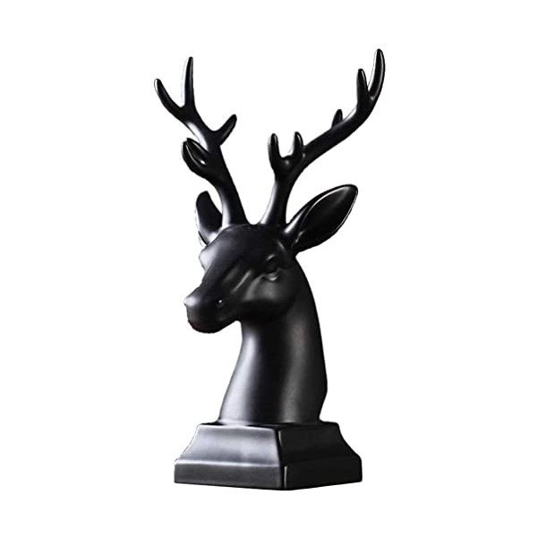 ELEdvb Ornaments Craft Creative Céramique Casier à Vin Décoration Maison Bureau Meuble TV 30 17 cm Noir Noir 