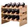 MObyat Casier à vin Casier à vin en Bois à 3 Niveaux, présentoir créatif pour Armoire à vin, étagère de Rangement pour Le vin
