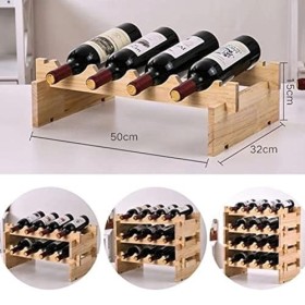 MObyat Casier à vin Casier à vin en Bois à 3 Niveaux, présentoir créatif pour Armoire à vin, étagère de Rangement pour Le vin