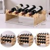MObyat Casier à vin Casier à vin en Bois à 3 Niveaux, présentoir créatif pour Armoire à vin, étagère de Rangement pour Le vin