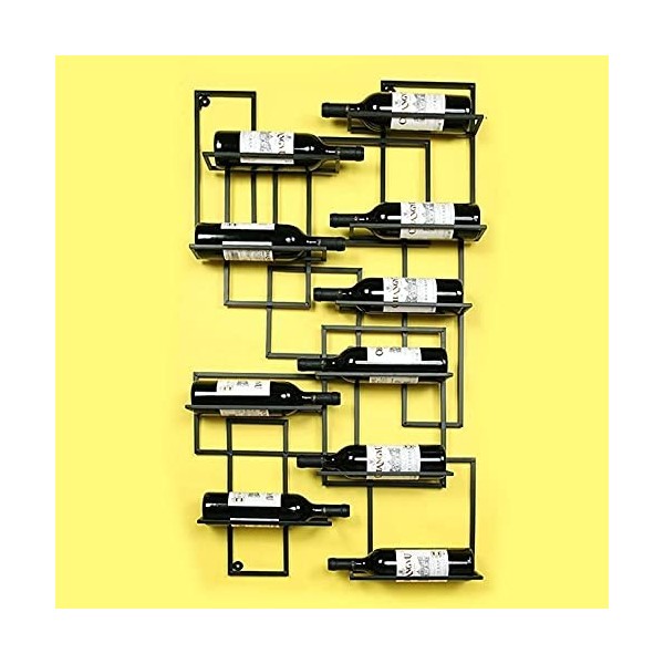 ANSNOW Étagère À Vin Suspendue, Support Mural En Fer Pour Verres À Vin, Support de Verre À Vin Rouge, Rangement de Décoration