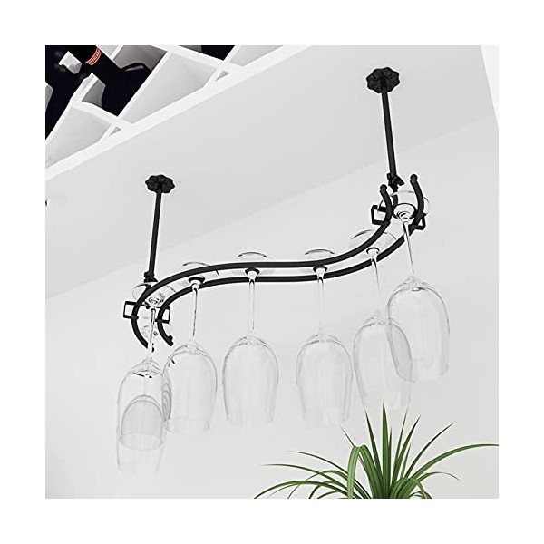 Casier à vin Style européen en fer forgé porte-verre à vin à lenvers maison bar comptoir porte-gobelet suspendu armoire à vi