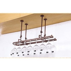 Casier à vin Casier à vin Casier à vin Suspendu/Porte-gobelet LOFT Casier à vin de Plafond en Fer forgé Vintage 30-60 cm Supp