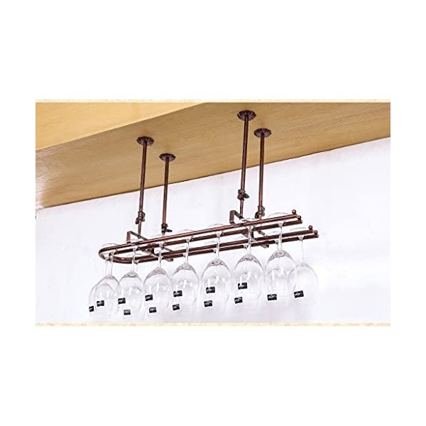 Casier à vin Casier à vin Casier à vin Suspendu/Porte-gobelet LOFT Casier à vin de Plafond en Fer forgé Vintage 30-60 cm Supp