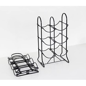 PRUJOY Casier à vin de Table Pliant en Fer, étagère à vin de Rangement, Support de Bouteille de vin autoportant, Armoire à vi