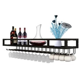 Casier à verres à vin, bouteille de vin mural - Support à verres avec vis Support de verre en métal stable permettant décono