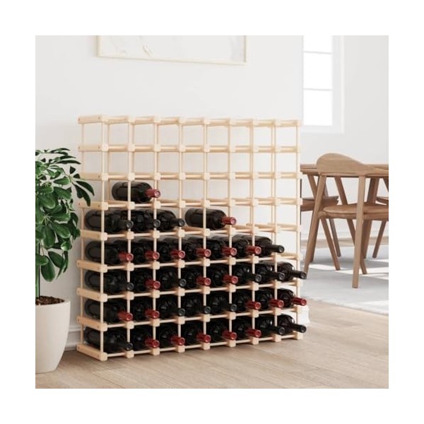 Tidyard Casier à vin pour 72 Bouteilles 90,5x23x90,5 cm pin Massif