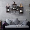XUEMANSHOP Casier à vin mural - Étagère à vin murale avec crochet de suspension Stemware - Rangement multicouche pour restaur