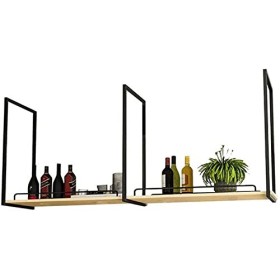 ANSNOW Casier À Vin, Bar, Restaurant, Suspendu, Casier À Verres À Vin, Barre de Plafond En Métal, Suspension Murale Industrie