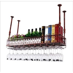 Casier À Vin,Bar,Restaurant,Suspension,Casier À Verres À Vin,Étagère Murale De Plafond Étagère De Rangement,Casier À Verres À