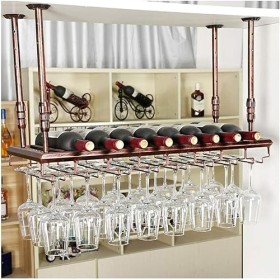 CATANK Support de bar à vin, casier à vin, casier à verres à vin, casier à verres à vin, casier à gobelets suspendu à lenver