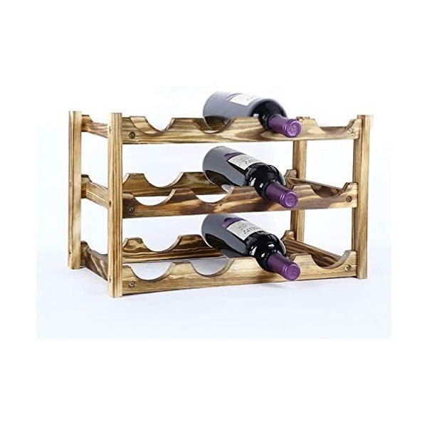 Casier à vin en Bois Massif, décoration de la Maison, casier à Bouteilles en Bois, 12 Supports en Bambou, présentoir de Resta