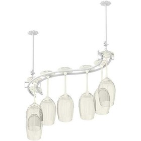 SCIAZA Casier à vin simple et moderne en fer de type S suspendu en hauteur réglable pour verres à vin, bars, salons, hôtels, 