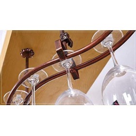 SCIAZA Casier à vin simple et moderne en fer de type S suspendu en hauteur réglable pour verres à vin, bars, salons, hôtels, 