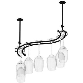 SCIAZA Casier à vin Simple et Moderne en Fer de Type S Suspendu en Hauteur réglable pour Verres à vin, Bars, Salons, hôtels, 